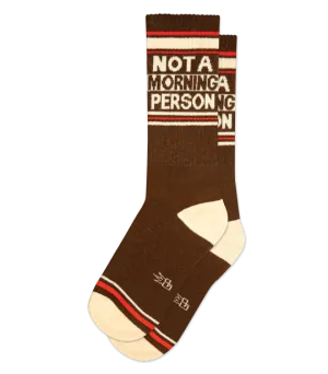 Not a Morning Person Crew Socks by Gumball Poodle