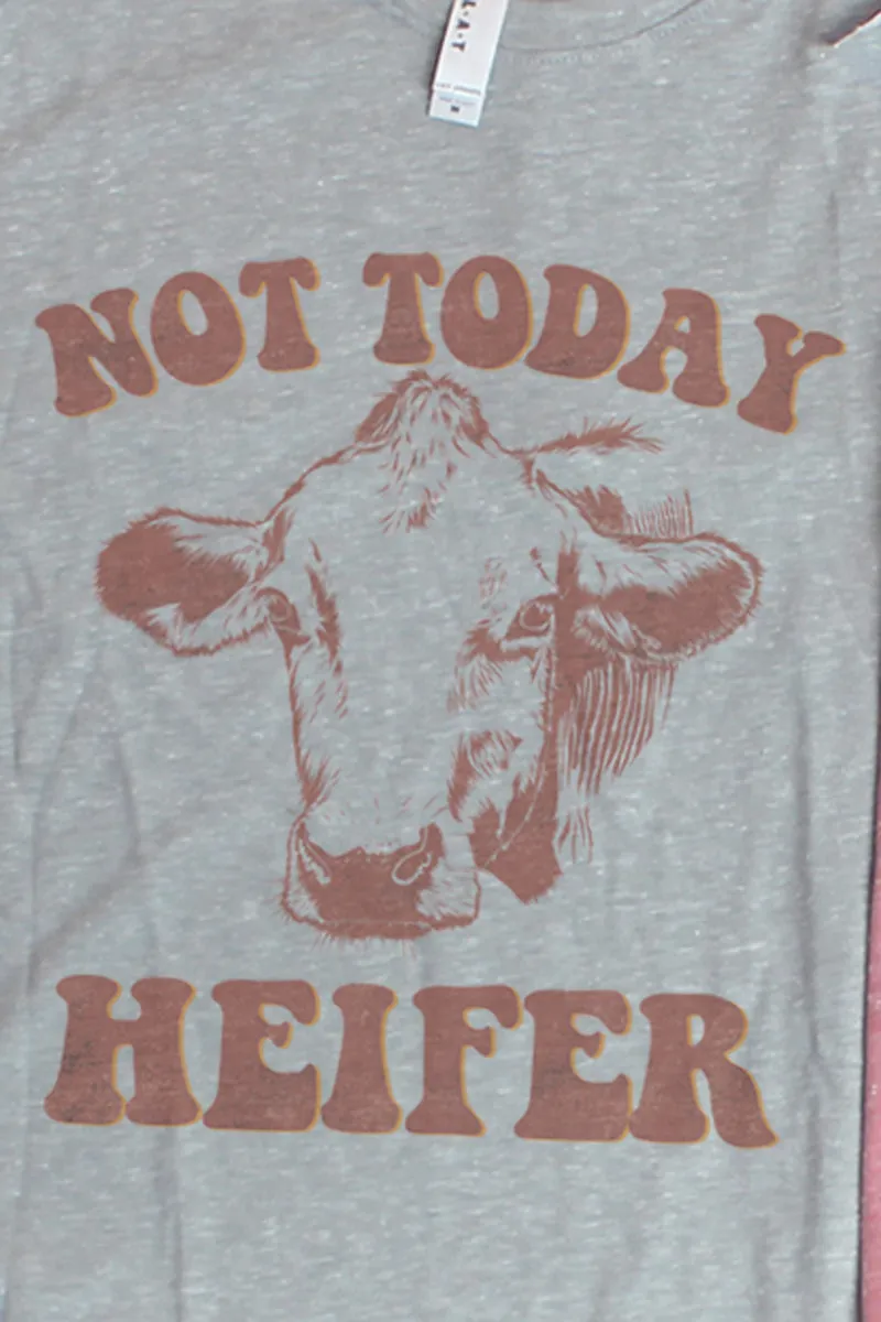 Not Today Heifer Melange Jersey Tee