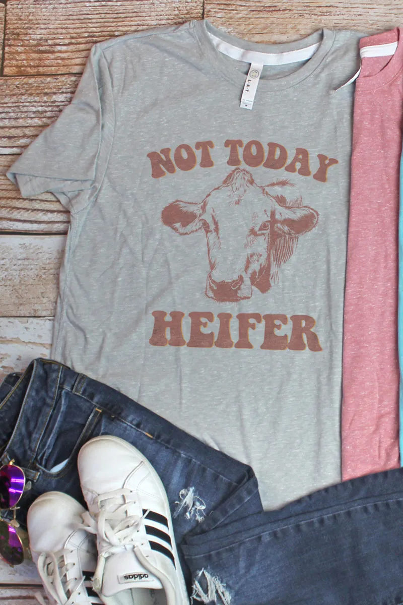 Not Today Heifer Melange Jersey Tee