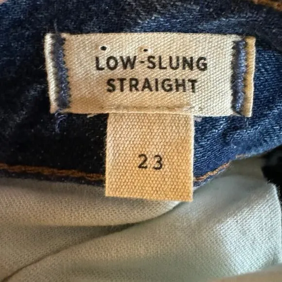 NWT Madewell Low Slung Straight Denim Pants Blue Size 23