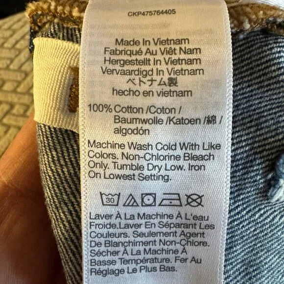 NWT Madewell Low Slung Straight Denim Pants Blue Size 23