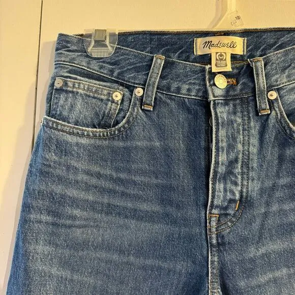 NWT Madewell Low Slung Straight Denim Pants Blue Size 23