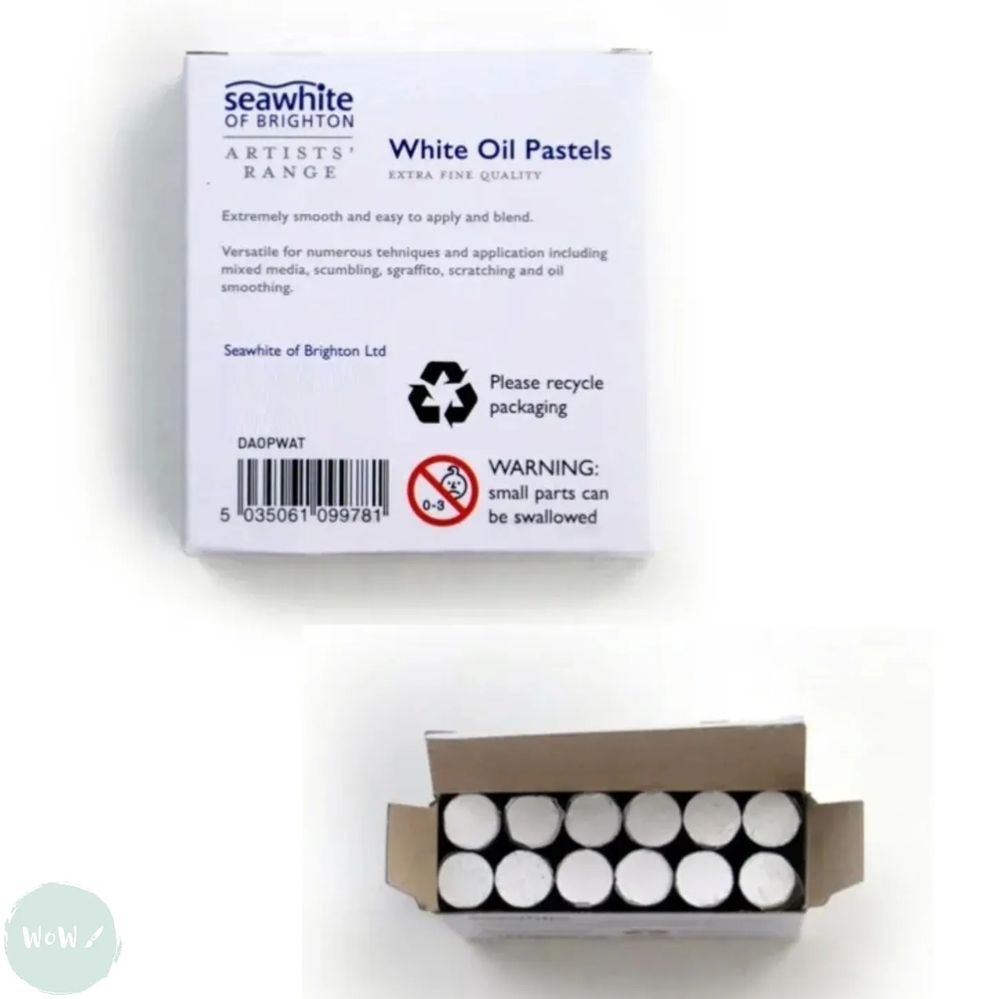 Oil Pastels - SEAWHITE ARTISTS RANGE - Box of 12 - WHITE