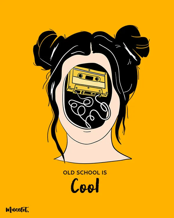 Old school is cool printed t shirts