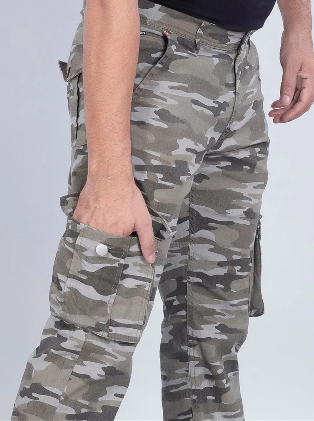 Olive Camo Stretch Cargo Pants