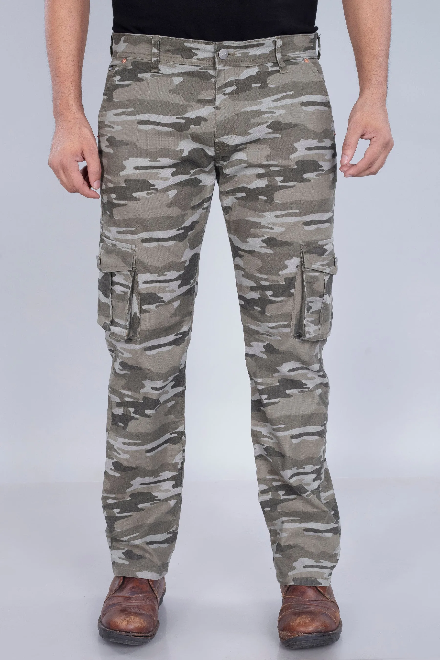 Olive Camo Stretch Cargo Pants