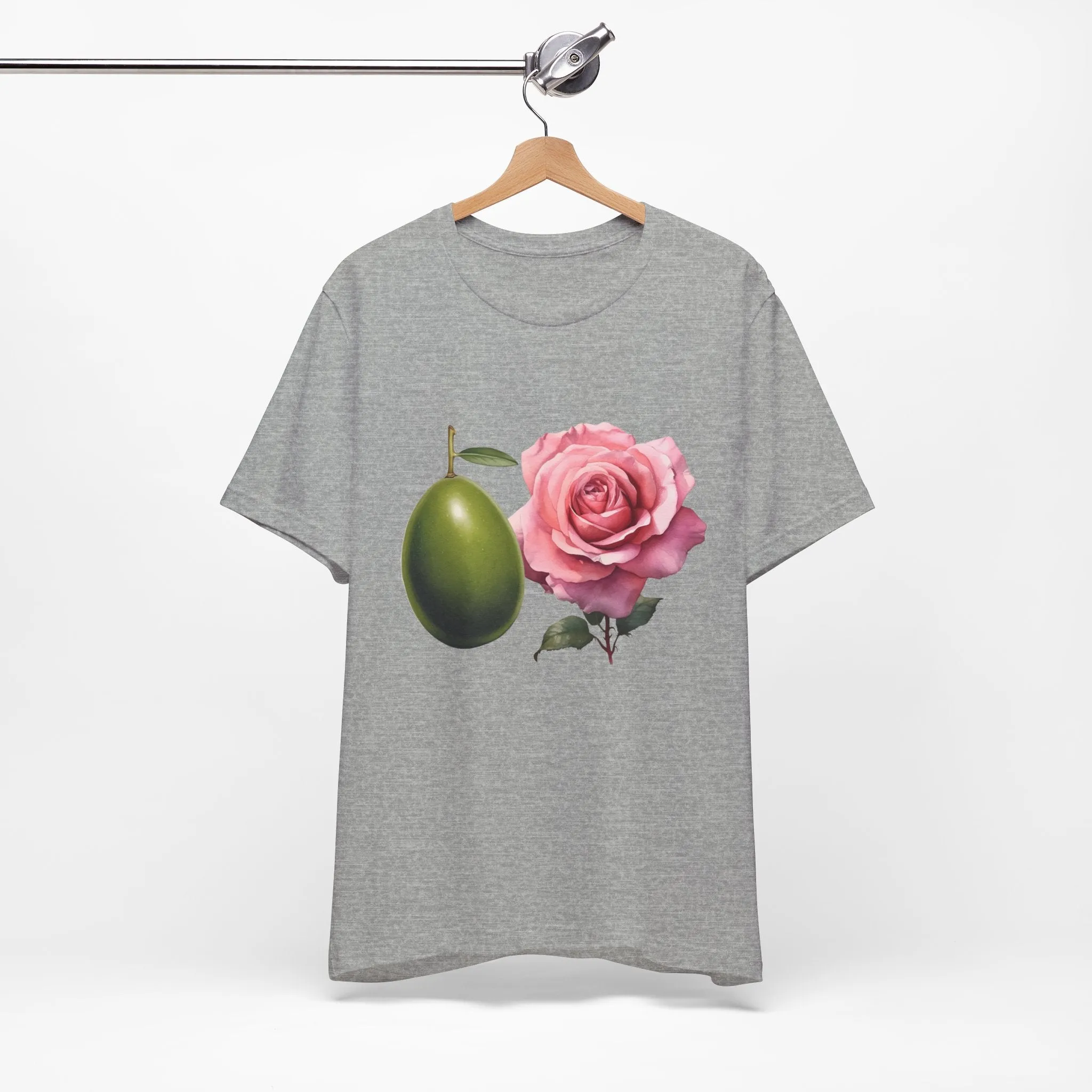 Olives and roses / Hydroxytyrosol makeup / Olive trees / Unisex Jersey Short Sleeve Tee