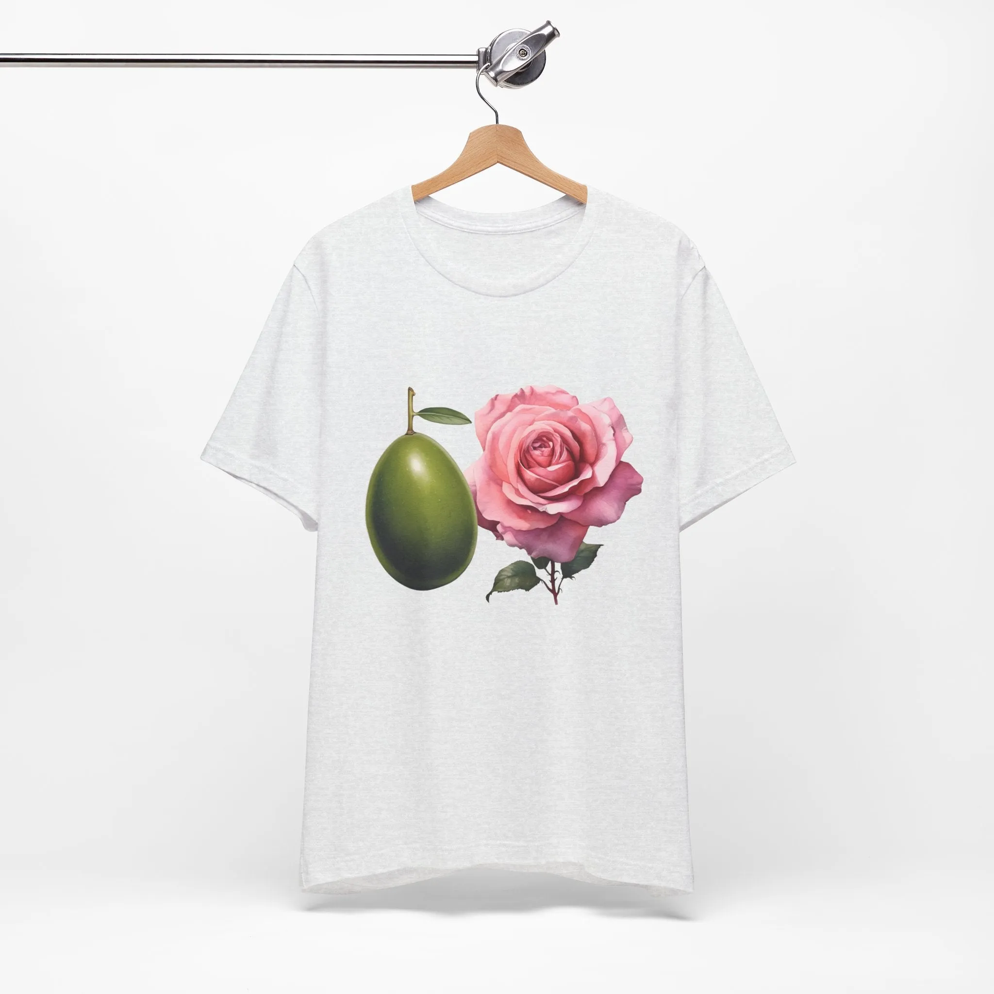 Olives and roses / Hydroxytyrosol makeup / Olive trees / Unisex Jersey Short Sleeve Tee