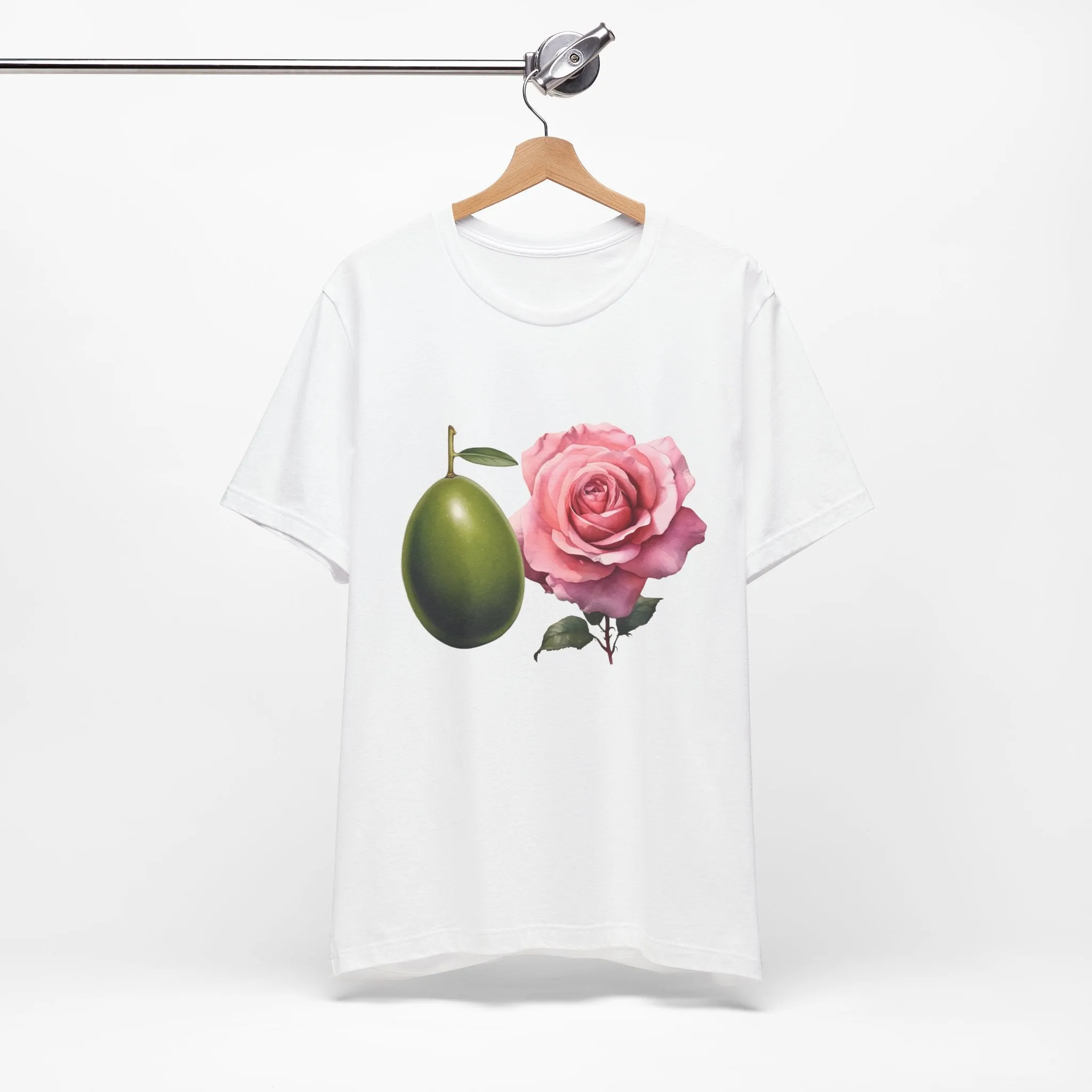 Olives and roses / Hydroxytyrosol makeup / Olive trees / Unisex Jersey Short Sleeve Tee
