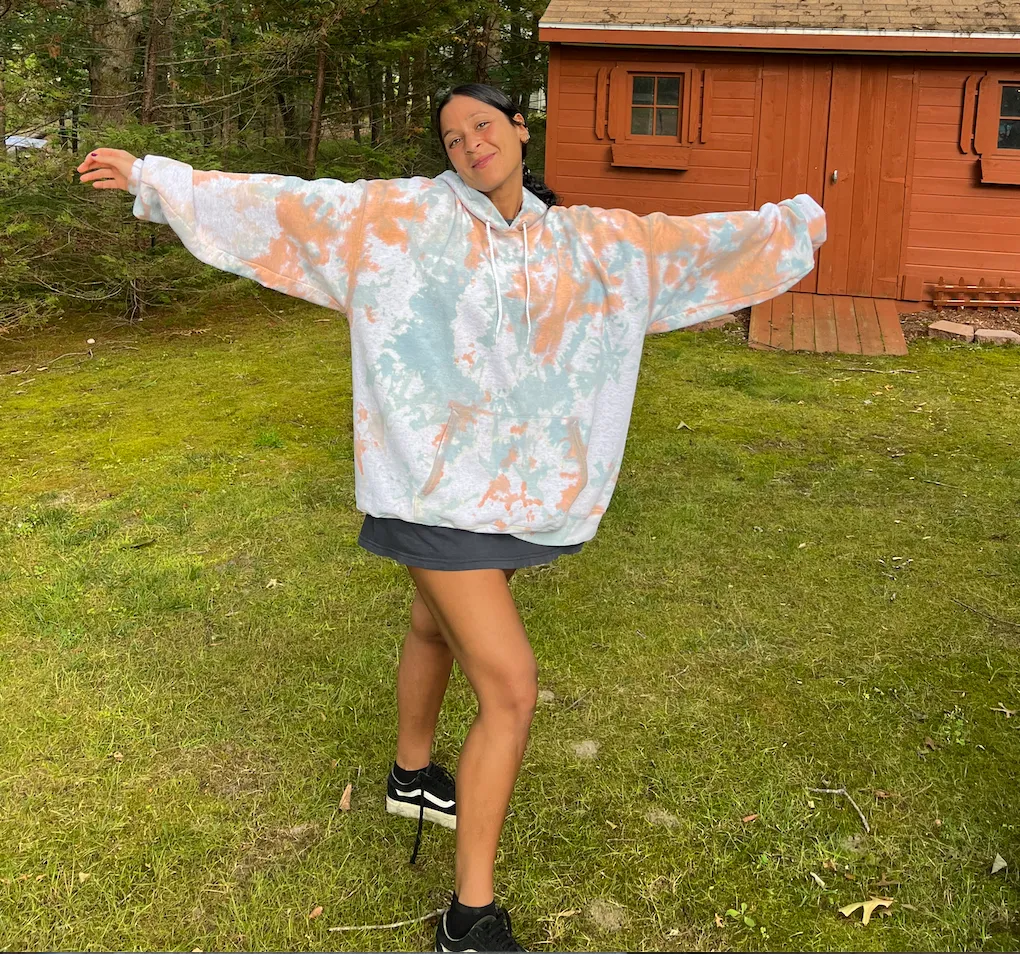 Orange Green Creamsicle Tie Dye Hoodie