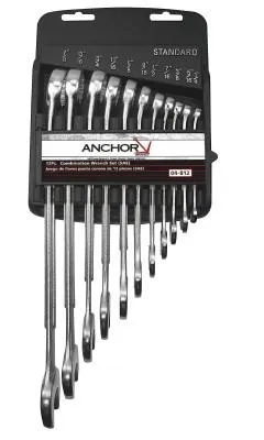 ORS Nasco Combination Wrench Set, 11 Piece, 12 Points, SAE, 04-812