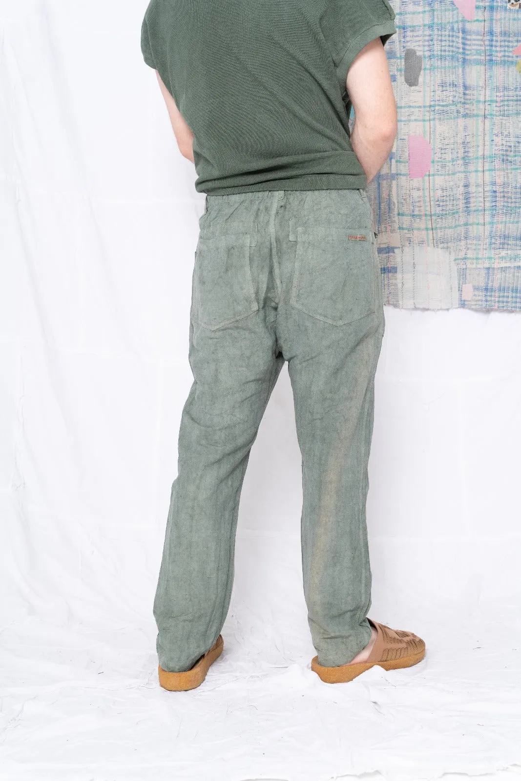 P38 Wild Silk & Hemp Uneven Dye Sea Green
