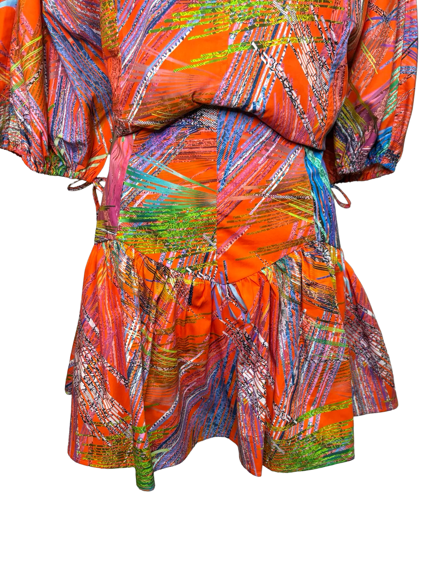Paintbrush Gored Flounce Skort