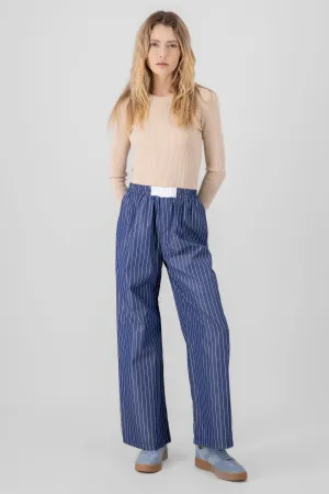 Pantalon amplio rayas delgadas