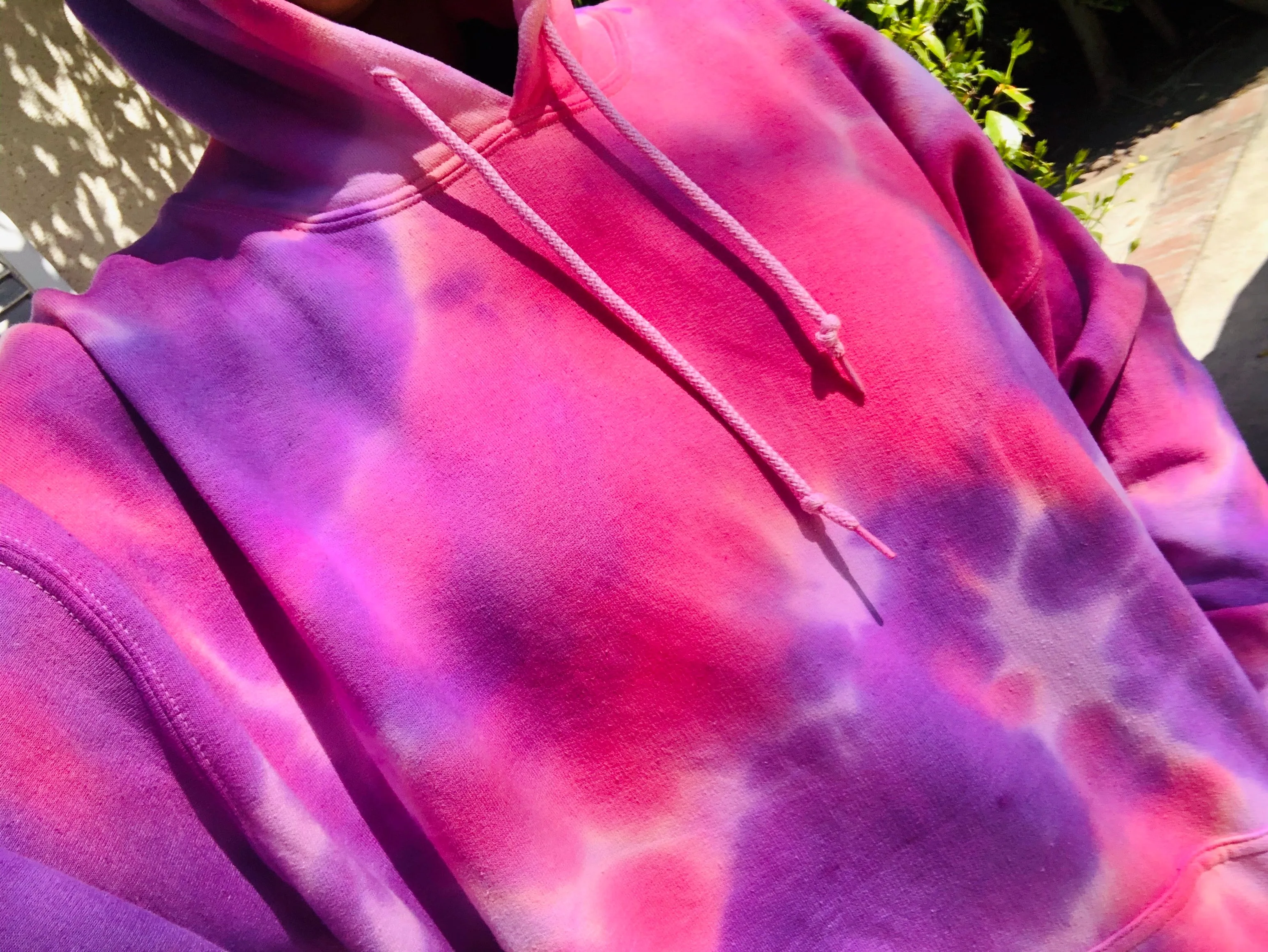Pink and Purple Tie Dye Hoodie
