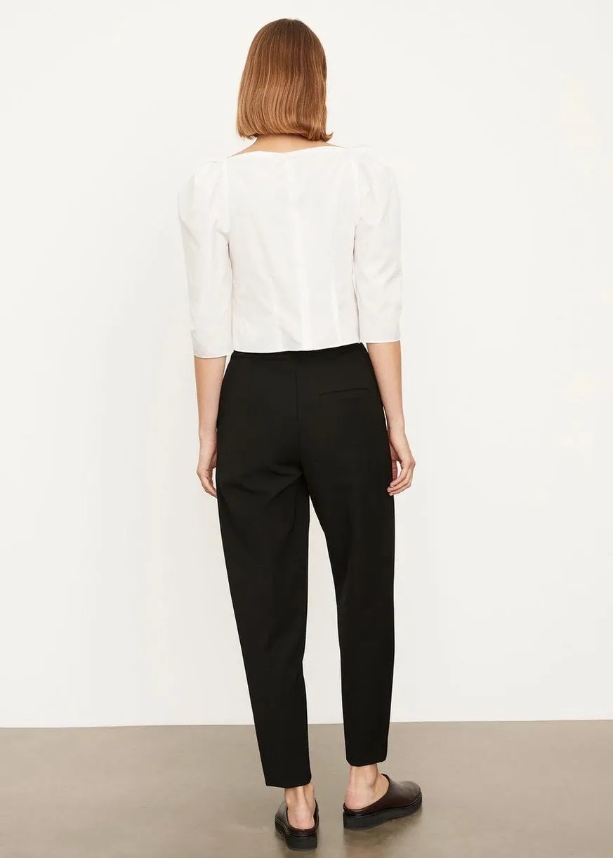 Pintuck Tapered Trousers (Black)