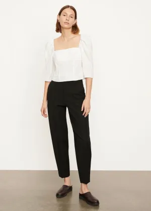 Pintuck Tapered Trousers (Black)