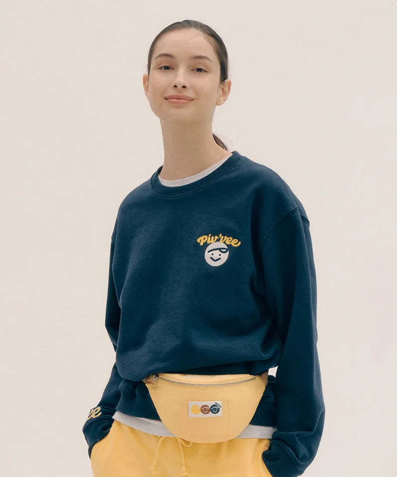 PIV'VEE Calivee Embroidery Sweatshirt - Ocean Navy