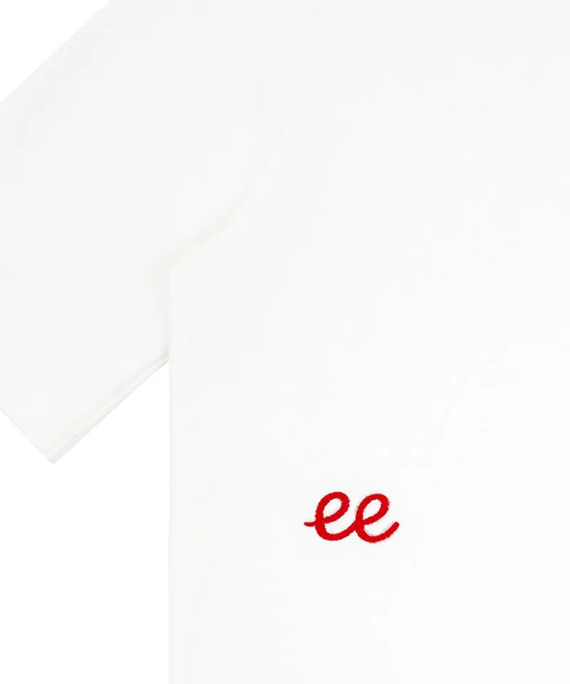 PIV'VEE ee Logo Half Sleeve Sweatshirt - Cloud White