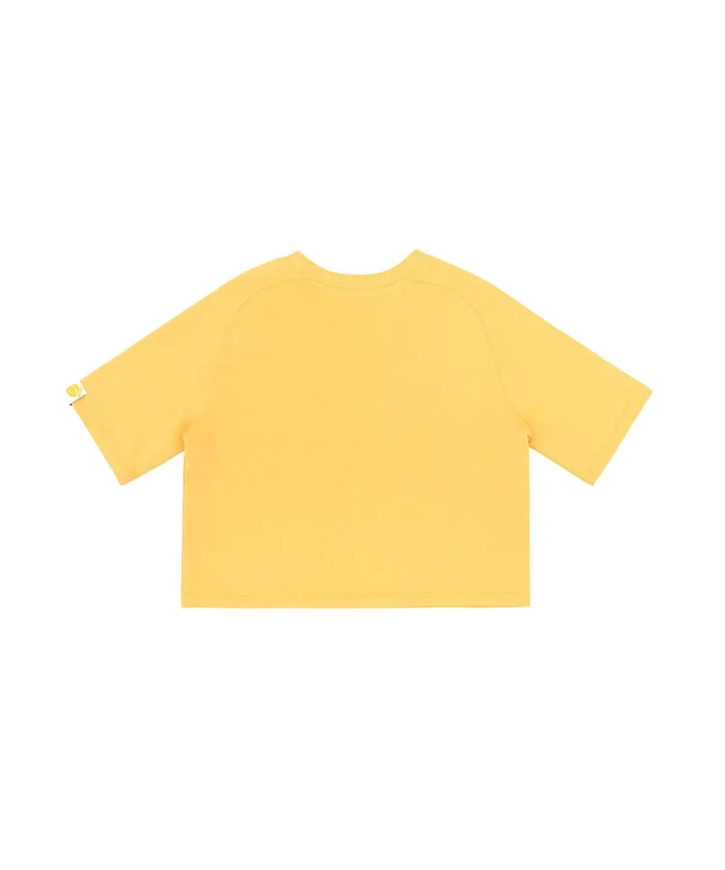 PIV'VEE ee Logo Half Sleeve Sweatshirt - Mustard Yellow