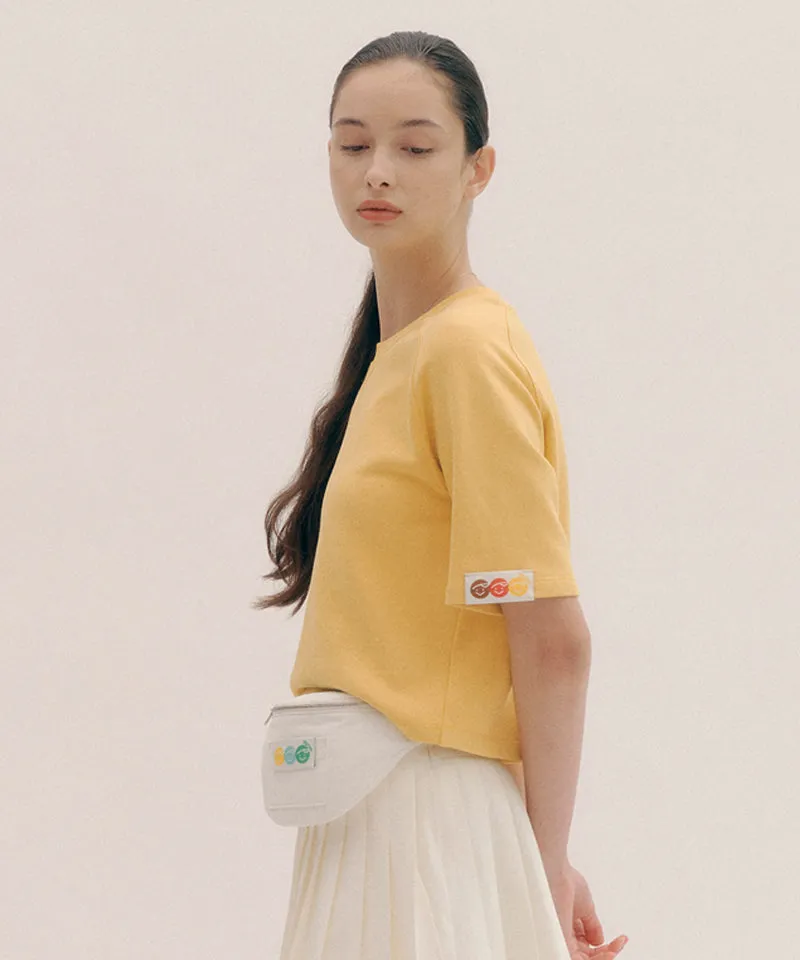 PIV'VEE ee Logo Half Sleeve Sweatshirt - Mustard Yellow