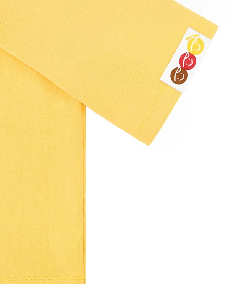 PIV'VEE ee Logo Half Sleeve Sweatshirt - Mustard Yellow