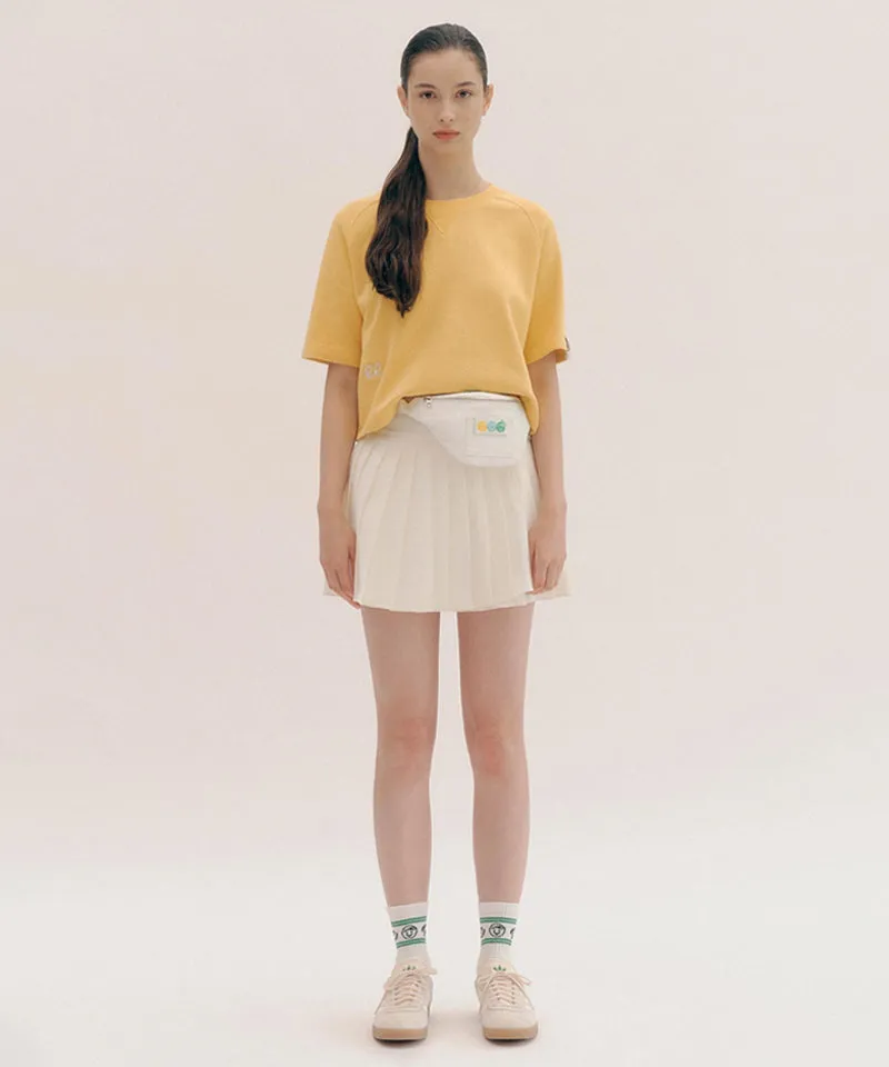PIV'VEE ee Logo Half Sleeve Sweatshirt - Mustard Yellow