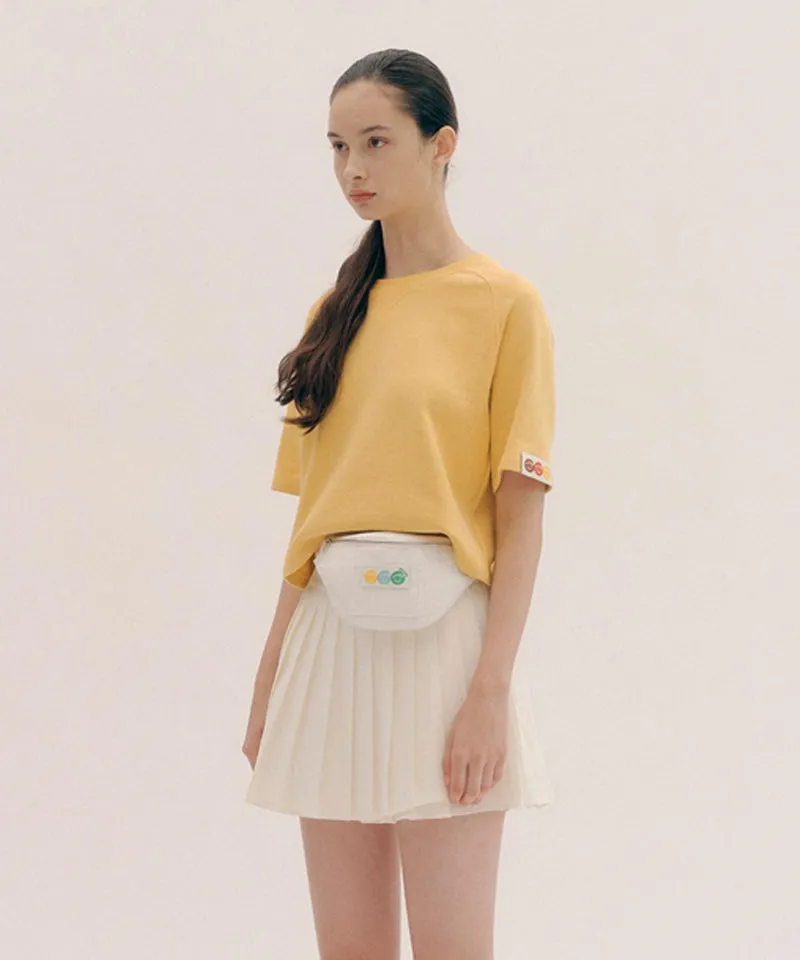 PIV'VEE ee Logo Half Sleeve Sweatshirt - Mustard Yellow