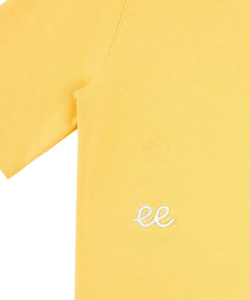 PIV'VEE ee Logo Half Sleeve Sweatshirt - Mustard Yellow