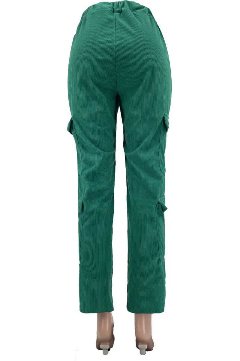 PJ0158 Corduroy Casual Long Pants