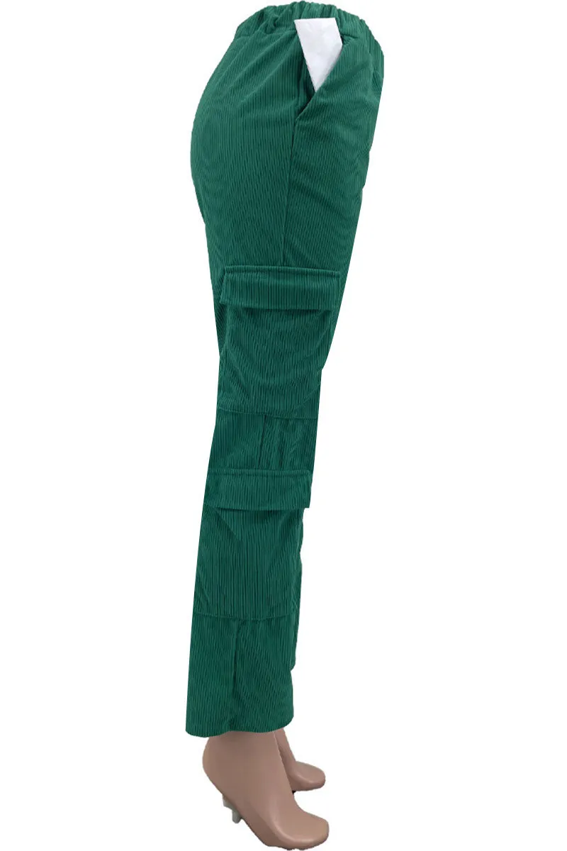PJ0158 Corduroy Casual Long Pants
