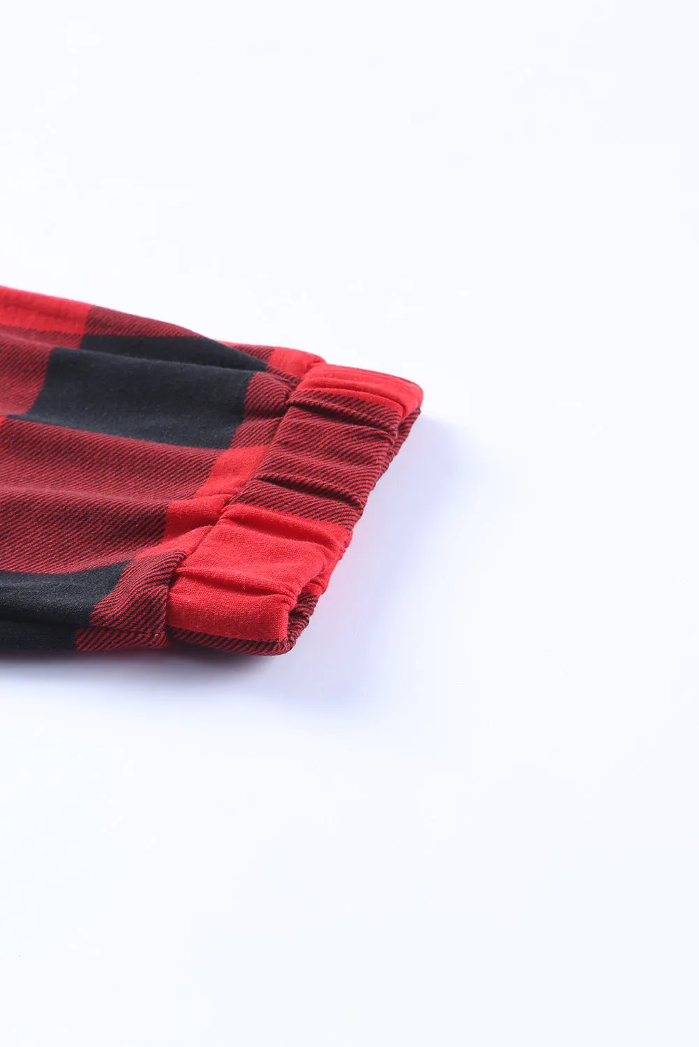 Plaid Merry Christmas Graphic Loungewear Set