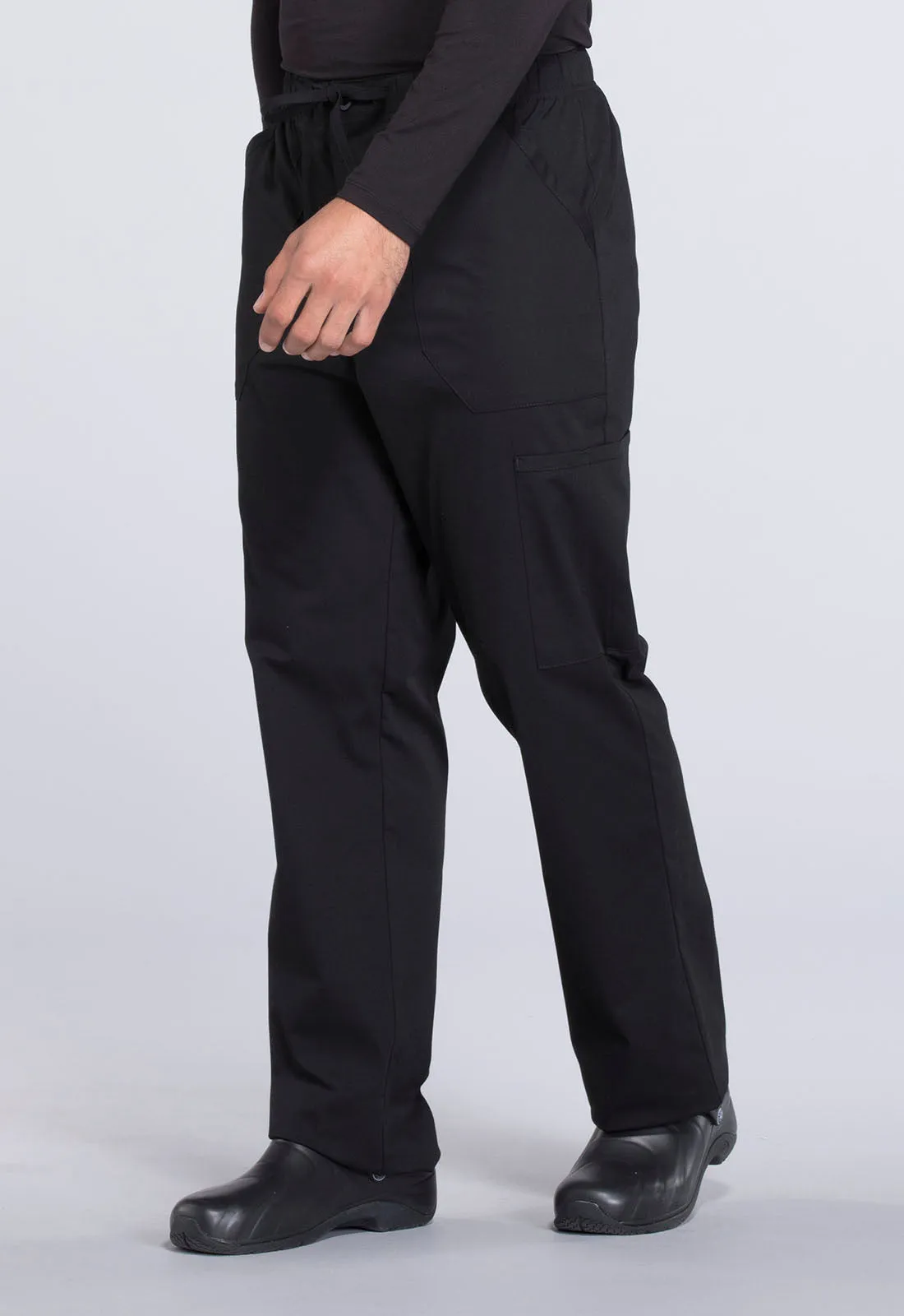 Professionals WW190 Men's Tapered Leg Fly Front Cargo Pants Black