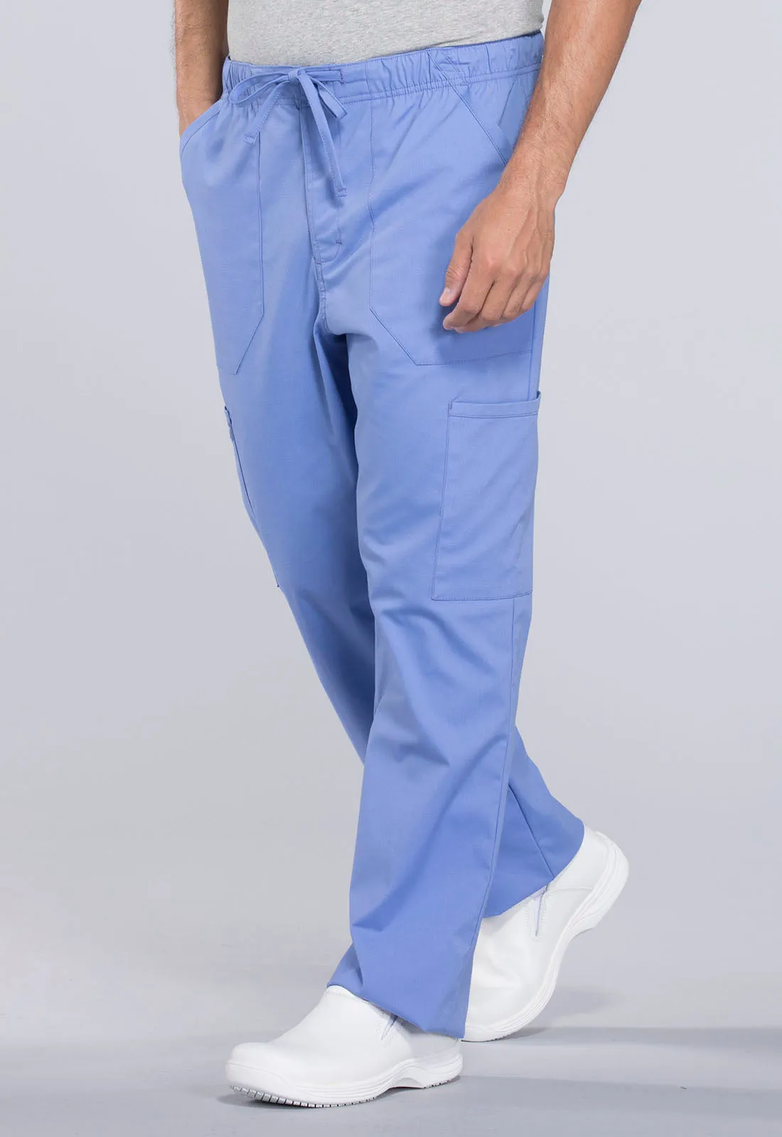 Professionals WW190 Men's Tapered Leg Fly Front Cargo Pants Ciel