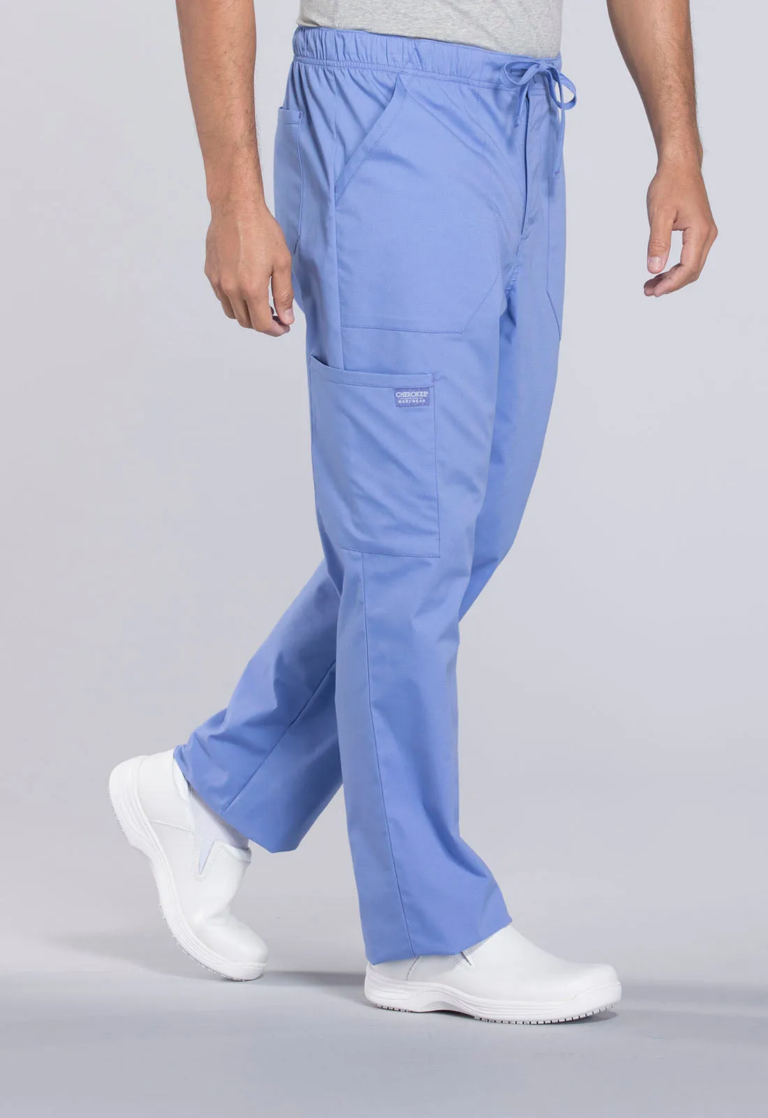 Professionals WW190 Men's Tapered Leg Fly Front Cargo Pants Ciel