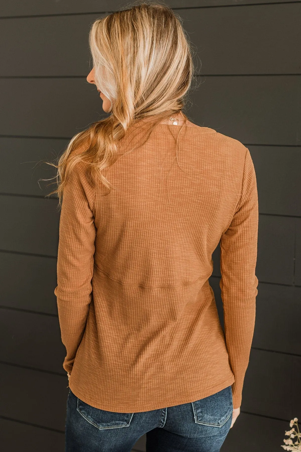 Pure Hearts Knit Top- Camel