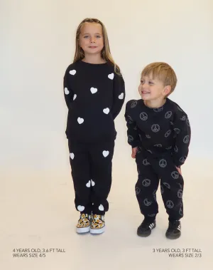 "All Over Heart" Kids Oversized Jogger