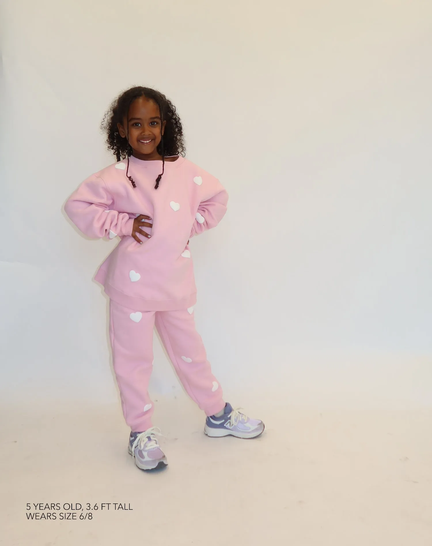 "All Over Heart" Kids Oversized Jogger