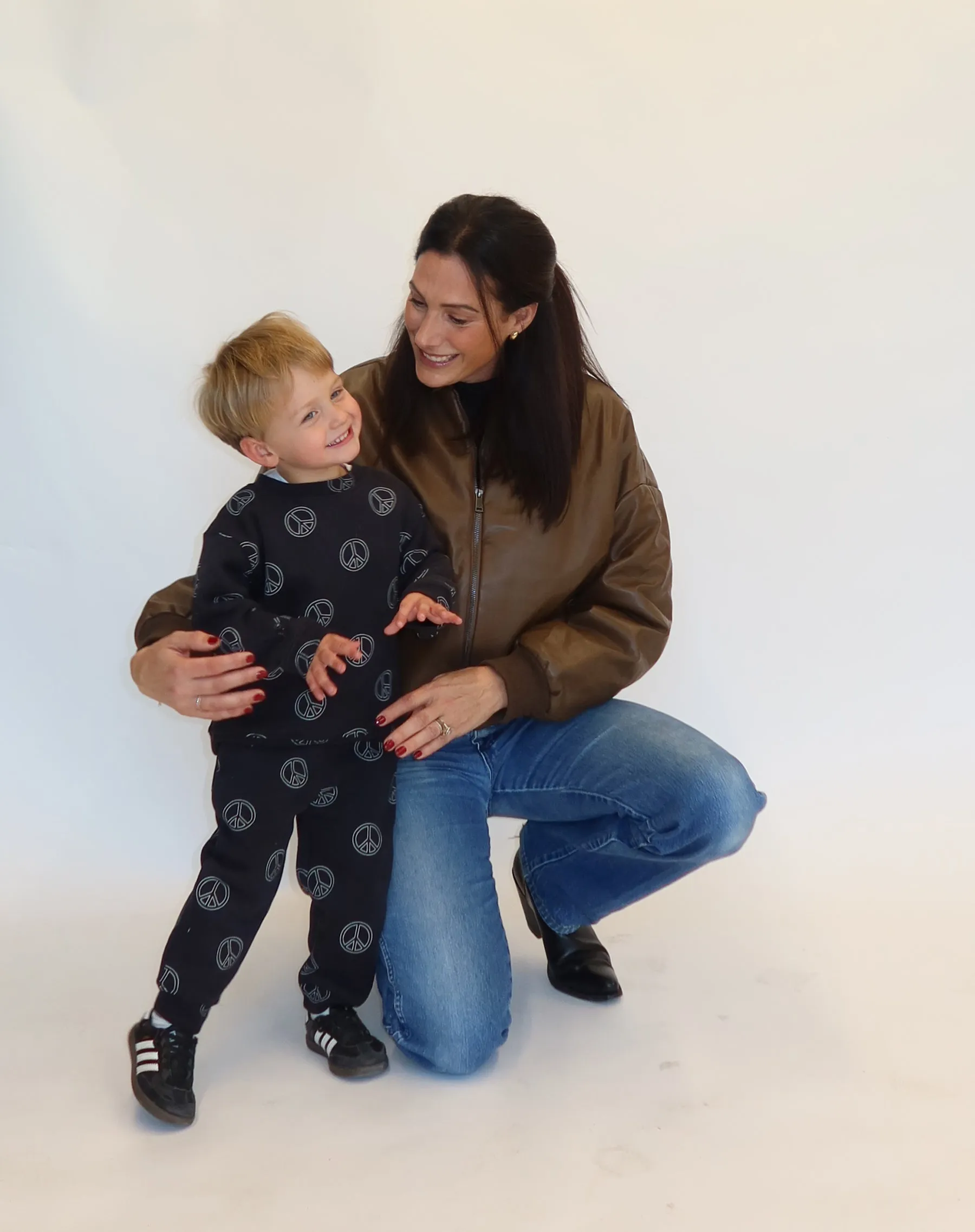 "All Over Peace Sign" Kids Oversized Jogger
