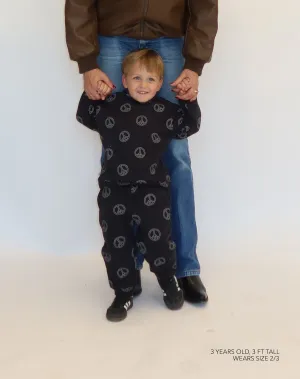 "All Over Peace Sign" Kids Oversized Jogger