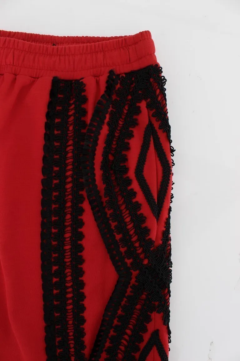 Red Black Torero 3/4 Pants Shorts