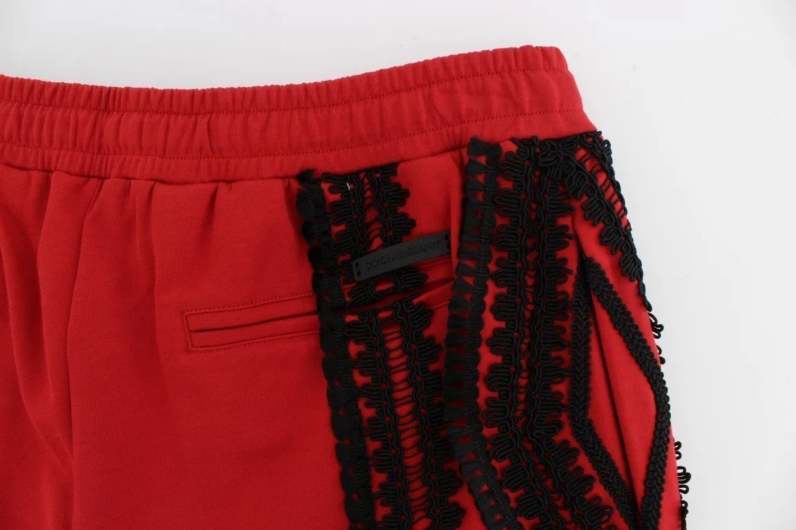 Red Black Torero 3/4 Pants Shorts
