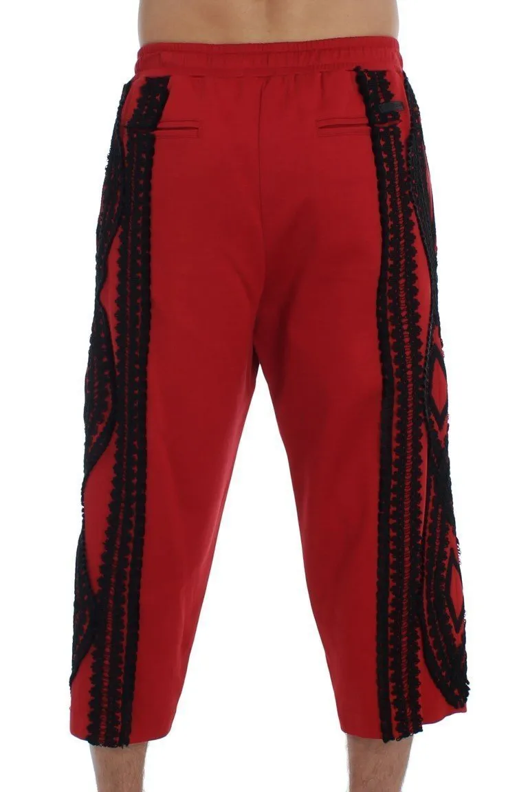 Red Black Torero 3/4 Pants Shorts