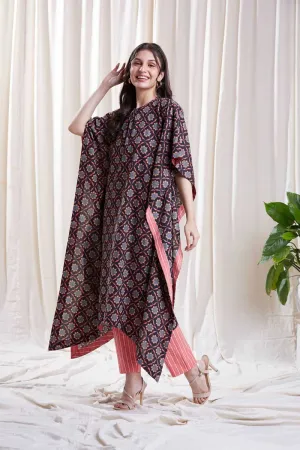 Reha Black Kaftan Set