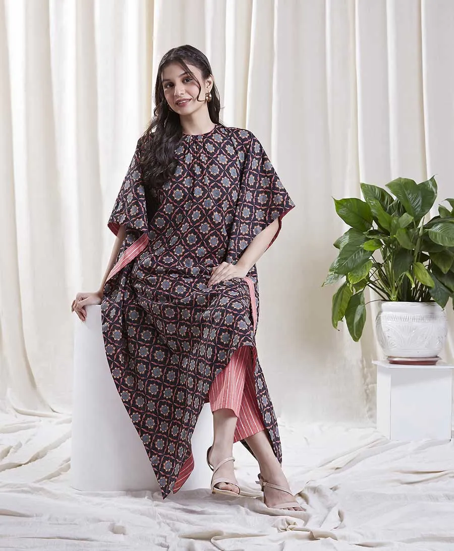 Reha Black Kaftan Set