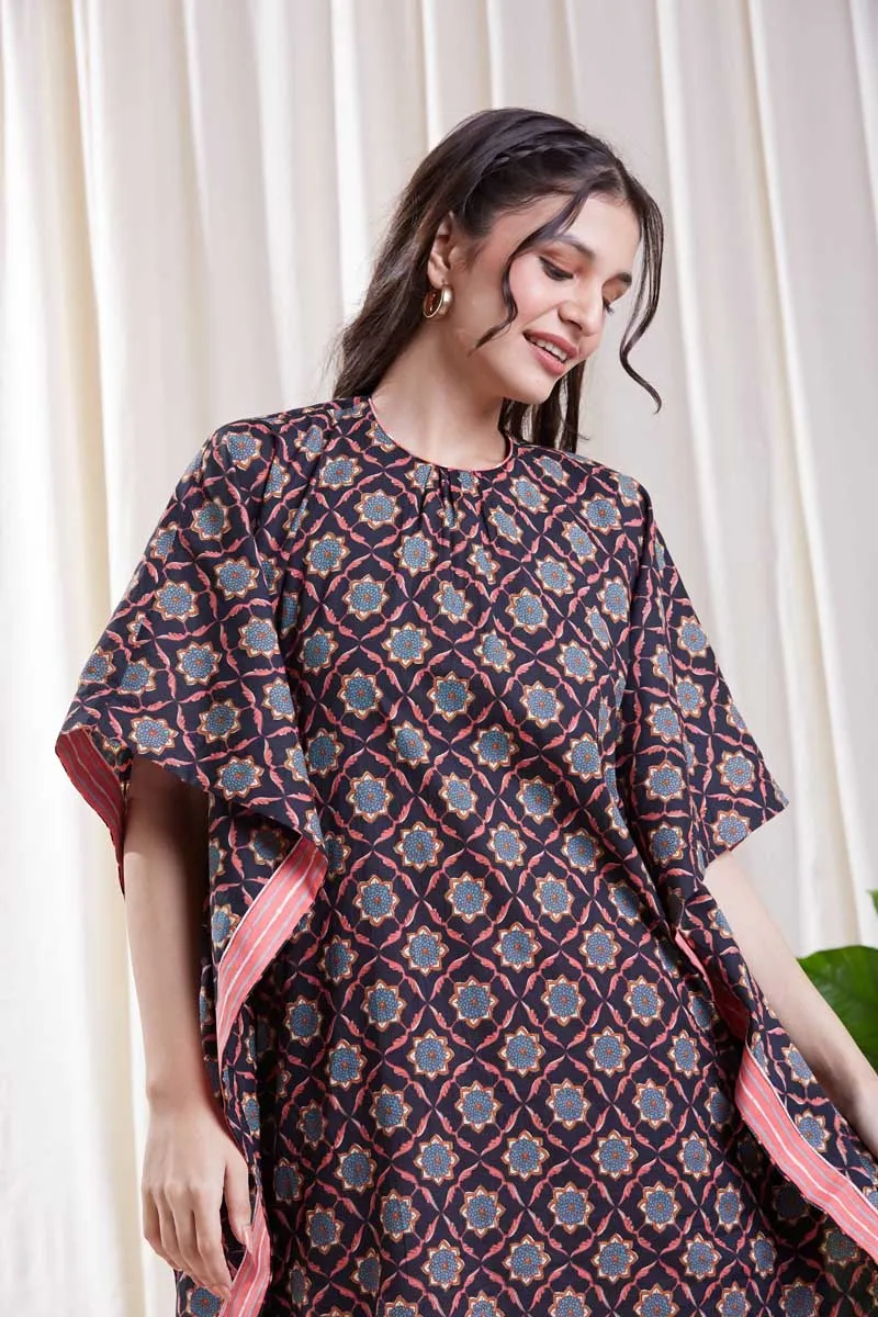 Reha Black Kaftan Set