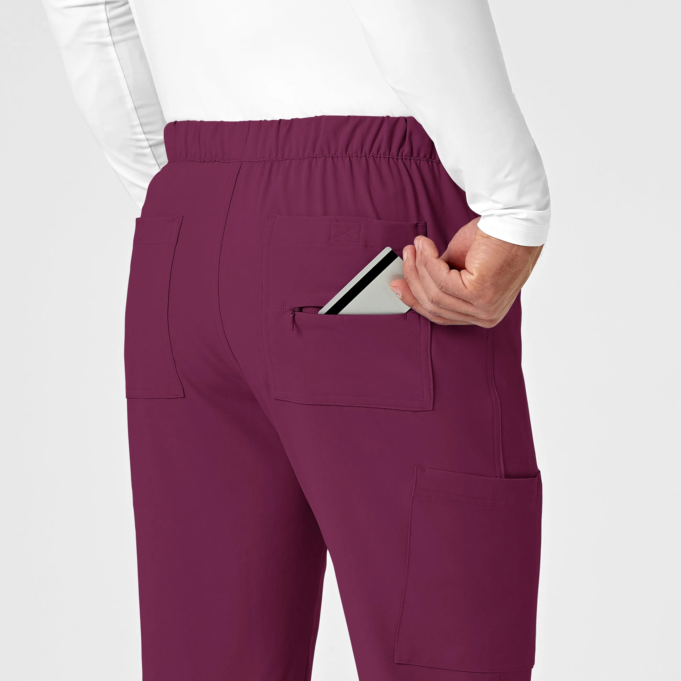 RENEW 5034 Men's Jogger Scrub Pants Wine