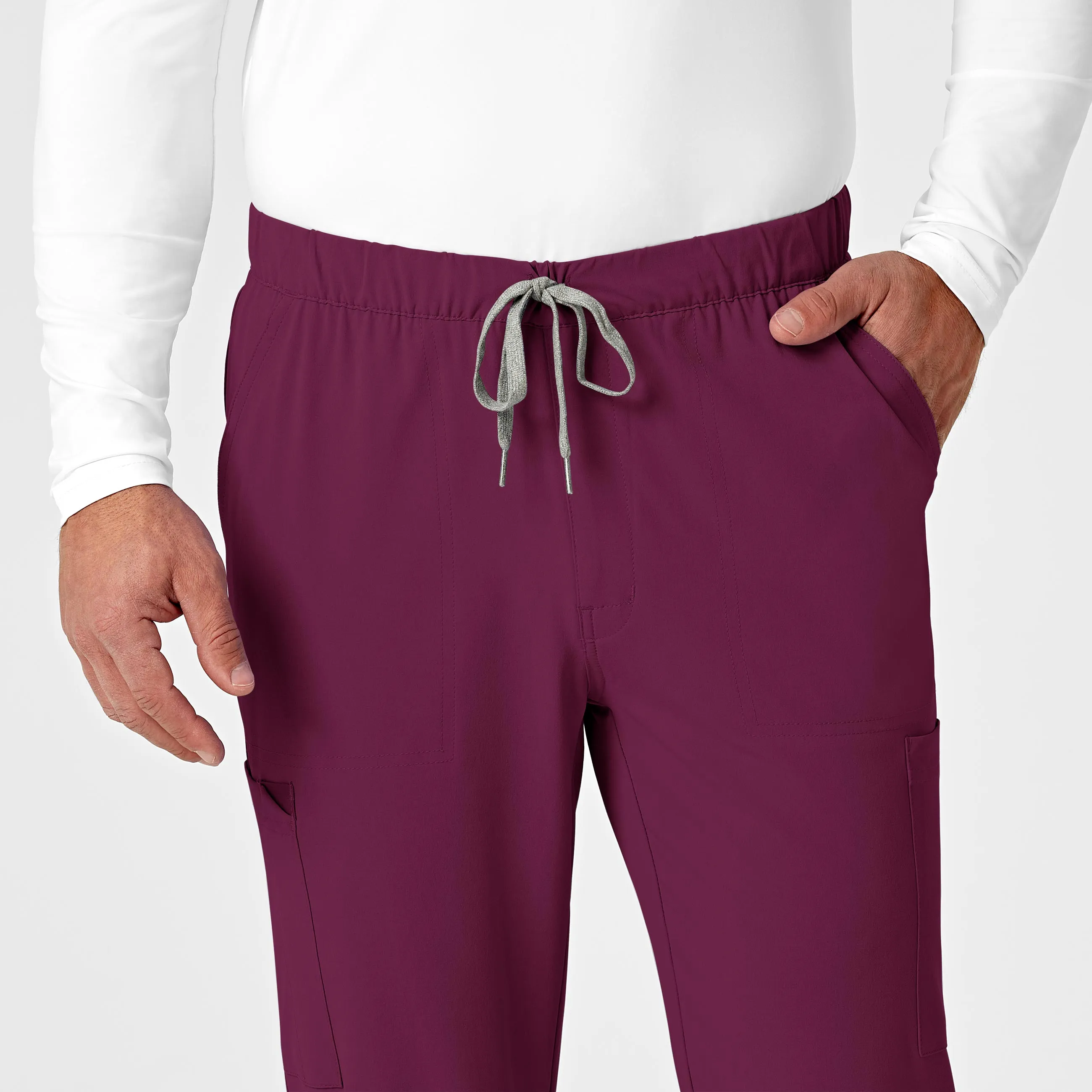RENEW 5034 Men's Jogger Scrub Pants Wine