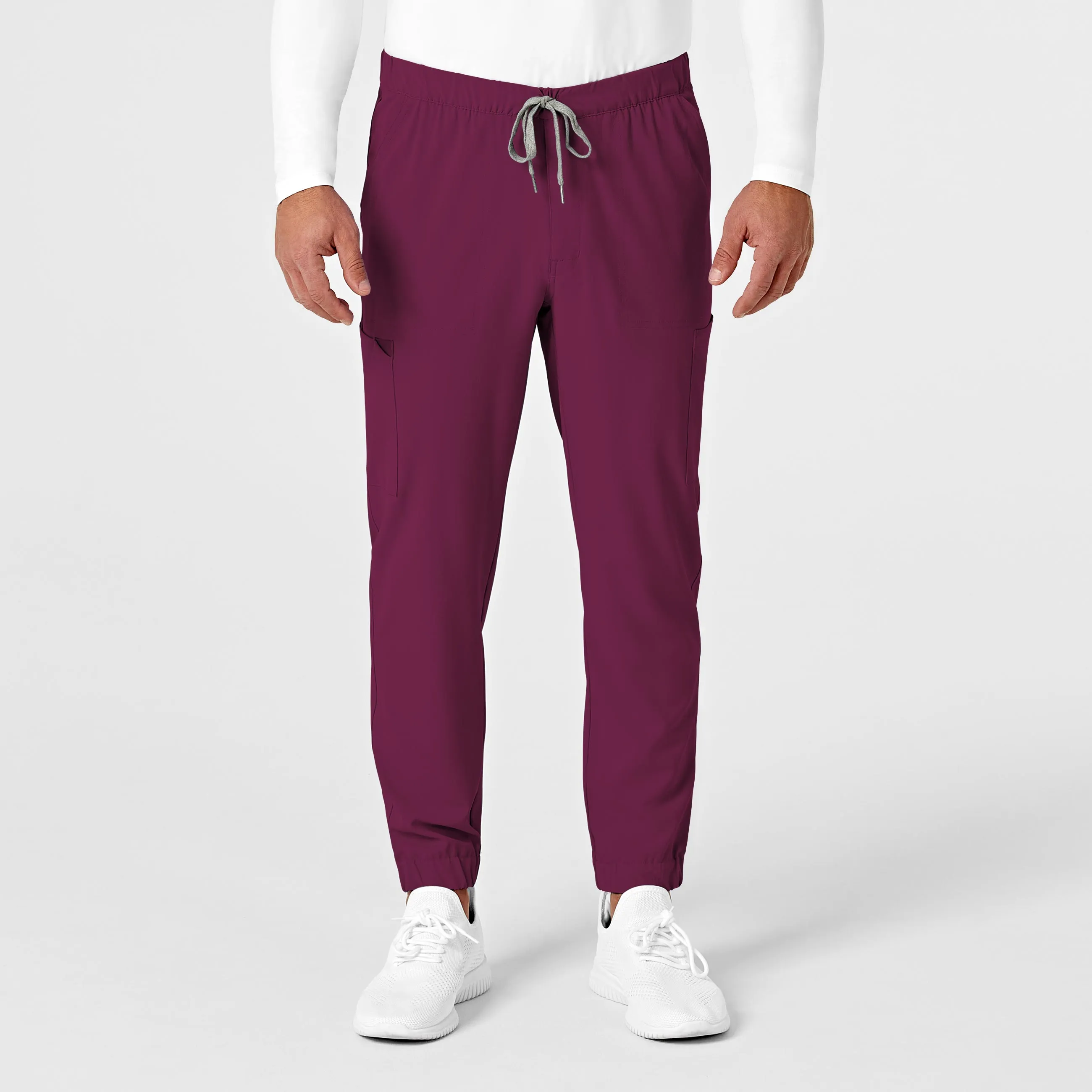 RENEW 5034 Men's Jogger Scrub Pants Wine