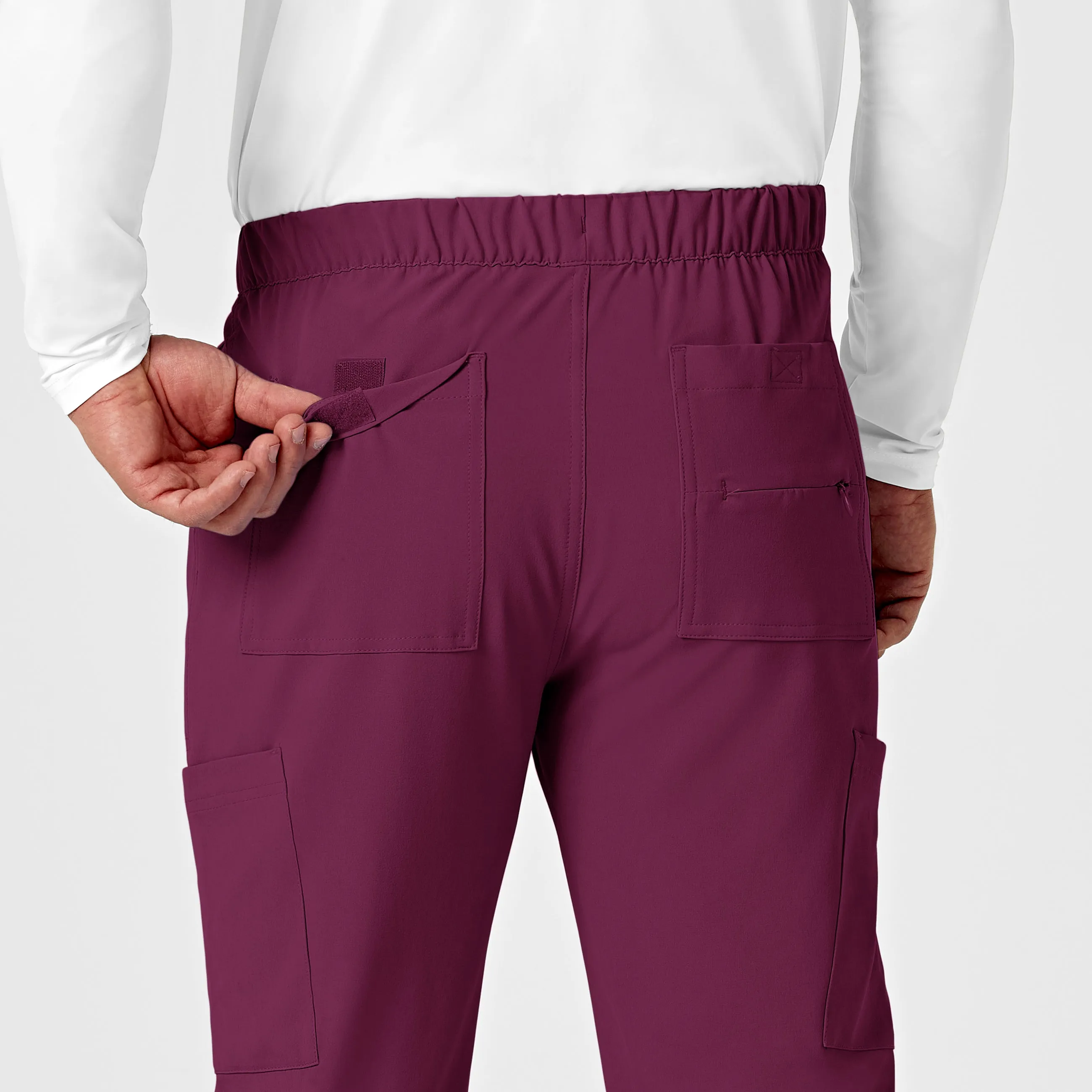 RENEW 5034 Men's Jogger Scrub Pants Wine